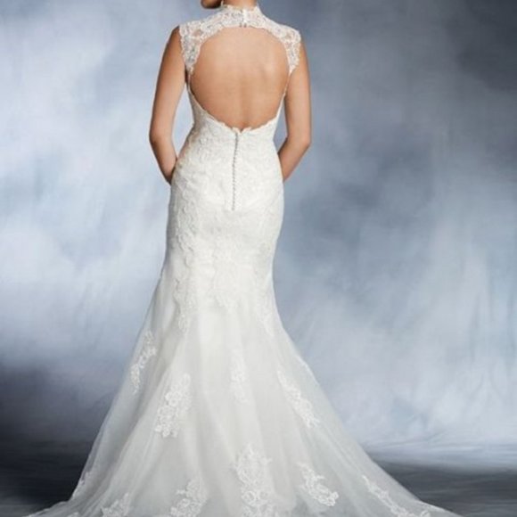 Alfred Angelo Disney Mulan Ivory Lace Wedding Dress, Destination Sheath - Picture 12 of 12